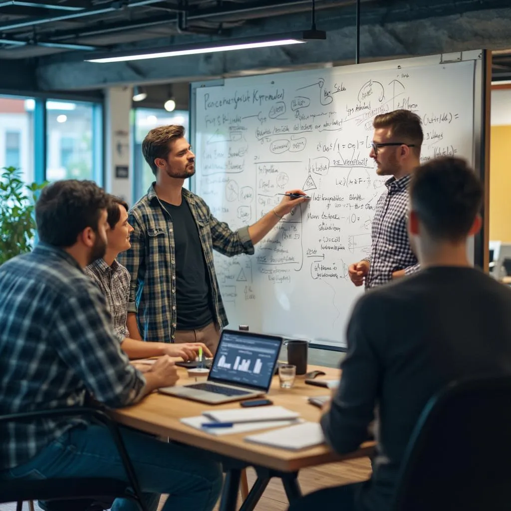 Notre équipe de data scientists en plein travail