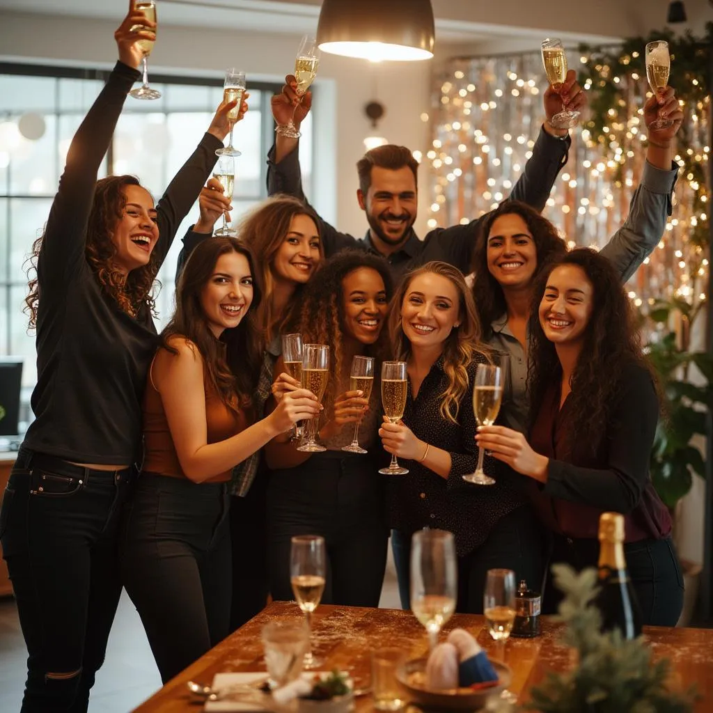 Célébration après un lancement réussi